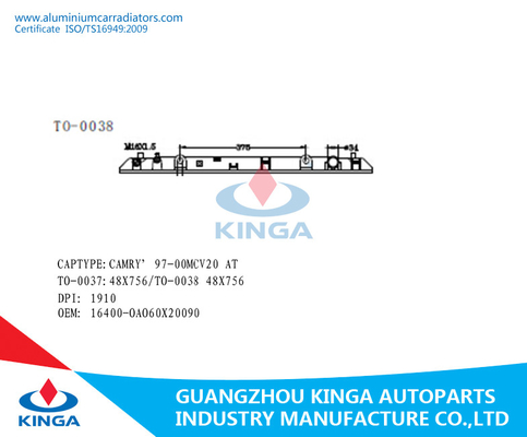 Porcellana Carro armato inferiore di plastica per Toyota Camry'97 - 00 Mcv20 alla sostituzione del radiatore fornitore