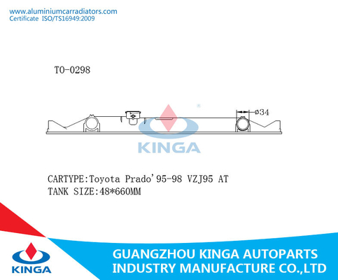 Toyota Prado '95-98 VZJ95 ai carri armati di plastica del radiatore nel fondo fornitore