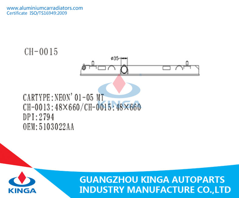 Carro armato di plastica del radiatore dell'automobile per il materiale dell'OEM 5103022AA NEON'01-05 PA66 fornitore