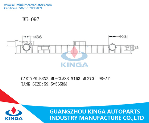 SERBATOIO DI ACQUA DI PLASTICA del RADIATORE dell'AUTOMOBILE PER BENZ ML-CLASS W163 ML270'98 A fornitore