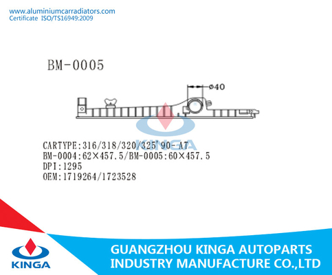 Al carro armato di plastica BWM 316/318/320/325 del radiatore della trasmissione fornitore