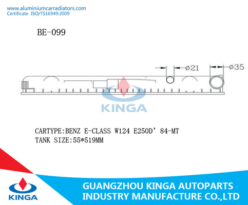 Carro armato di plastica del radiatore liquido di stoccaggio per benz E - la TA della classe W124 E250D 84 fornitore