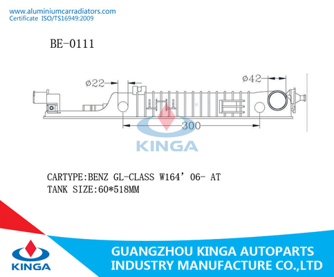 Classe W164 06 di Gl del benz alla riparazione durevole del carro armato del radiatore del carro armato di plastica del radiatore fornitore