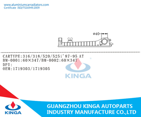 Riparazione BMW 316/318/520/525I 87-95 del carro armato del radiatore della trasmissione della TA A fornitore