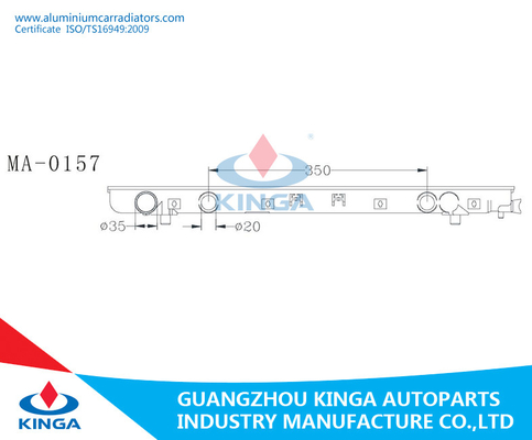 Carro armato di plastica KD-SGL5 MPV2.5D '95-02 del radiatore di Frendy del bongo di Mazda fornitore