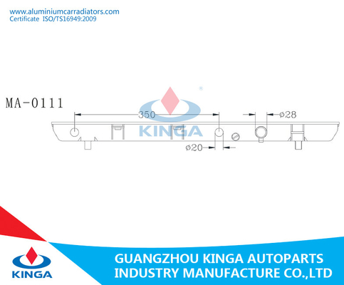 Familia 323' carro armato di plastica del radiatore di Mazda del fondo del carro armato del radiatore 98-03 fornitore