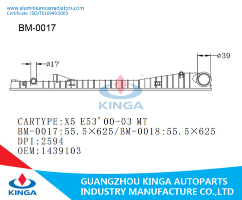 Riparazione di plastica del carro armato del radiatore di BMW X5 E53 00-03 del carro armato del radiatore della trasmissione della TA fornitore