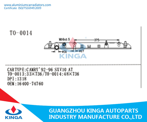OEM di plastica del carro armato del radiatore del fondo di TOYOTA 16400-74760 per CAMRY 1992-1996 SXV10 fornitore