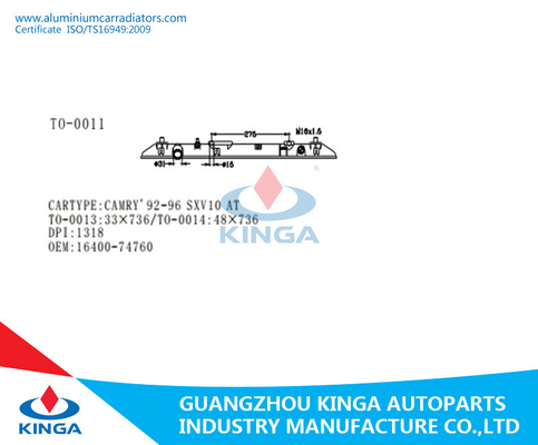 Abitudine CAMRY 92-94 SV40 ALL'OEM di plastica 16400-7A140 del carro armato del radiatore fornitore