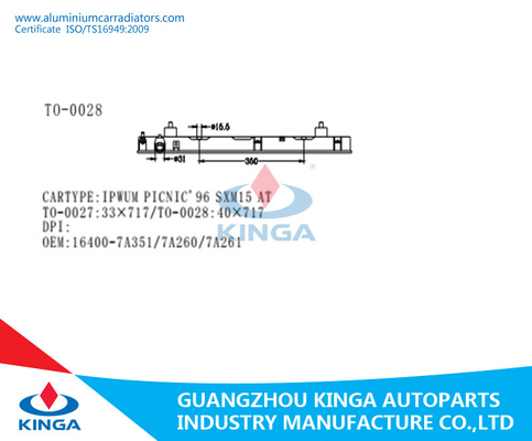 Carro armato di plastica dell'OEM 16400-7A351/7A260/7A261Radiator per TOYOTA IPSUM PICNIC'96 SXM15 fornitore