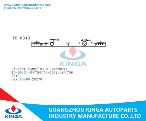 Toyota Camry 03-06 Acv30 alla sostituzione di plastica del carro armato del radiatore, radiatore di plastica del carro armato fornitore