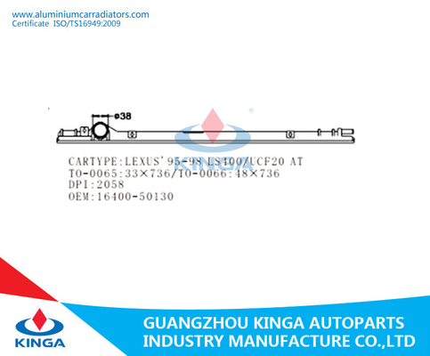 Automobile di plastica di alluminio dell'auto di Toyota Lexus IS200/IS300'99 del carro armato della cima del radiatore fornitore