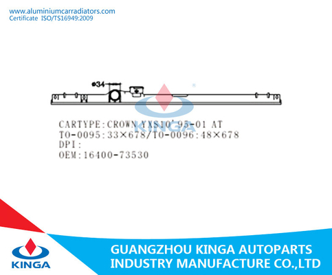 Carro armato di plastica del radiatore dell'OEM 16400-46600 per il radiatore automatico TOYOTA Crown'98 JZS155 A fornitore