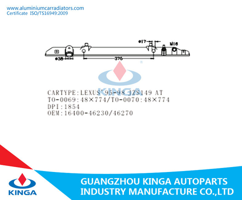 Carro armato di plastica del radiatore delle componenti del radiatore di Toyota Lexus'95-98 JZS147 fornitore