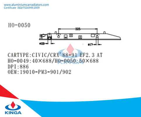 CIVIC/CRX'88-91 EF2.3 all'OEM di plastica 19010-PM3-901/902 del carro armato del forte radiatore fornitore