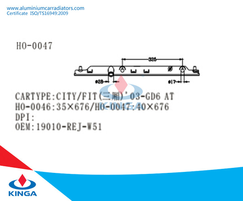 Sostituzione di plastica del carro armato del radiatore del sistema di Colling per la CITTÀ /FIT 03-GD6 A fornitore