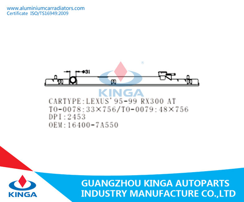Carro armato di plastica LEXUS'95-99 RX300 DPI 2453 del radiatore di acqua dell'OEM 16400-7A550 fornitore