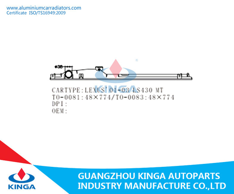 OEM di plastica del materiale PA66 di riparazione del carro armato del radiatore di LEXUS'01-03 LS430 16400-50230/50250 fornitore