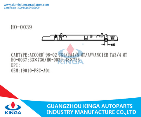 Carro armato del radiatore dell'automobile/serbatoio di acqua inferiore di plastica per l'OEM 19010-P8C-A01 di ACCORDO di HONDA 1998-2002 fornitore