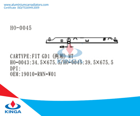 CARRO ARMATO DI PLASTICA DELL'ACQUA INFERIORE DI ASSICURAZIONE DI QUALITÀ PER LA TA DI HONDA FIT GD1 DEL RADIATORE DELL'AUTOMOBILE fornitore