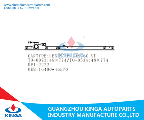 Parti di ricambio di plastica automatiche del carro armato della cima del radiatore/carro armato del radiatore per l'OEM di LEXUS'99 JZS160 16400-46570 fornitore