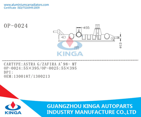 Riparazione di plastica del radiatore del carro armato per ASTRA G/ZAFIRA A'98-MT con KJ-42018 fornitore