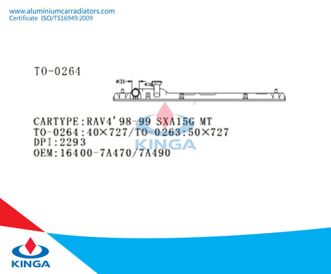 Carro armato automatico del radiatore della TA 16400-7A480/7A500 di Toyota RAV4'98-99 SXA15G fornitore