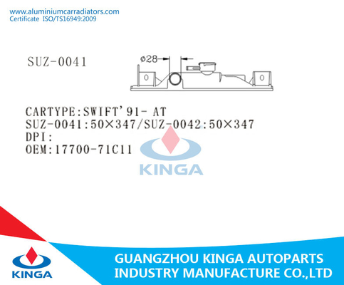 Carro armato di plastica del radiatore della sostituzione per SWIFT'91-AT con KJ-18025 fornitore