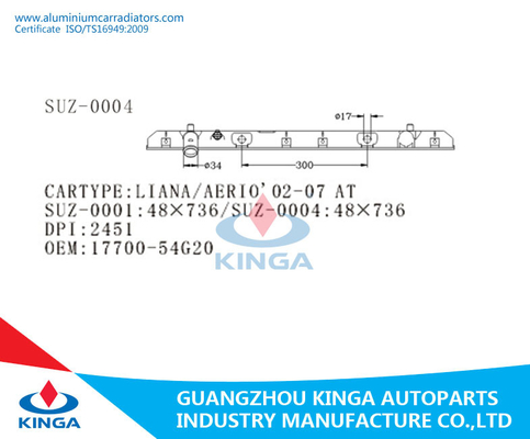 LIANA/AERIO'02-07 al carro armato di plastica del fondo dell'OEM 17700-54G20 del carro armato del radiatore fornitore