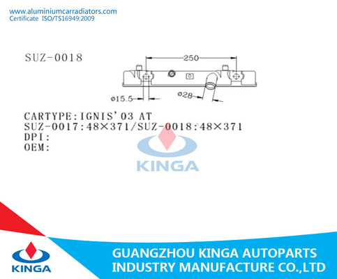 Sostituisca il carro armato di plastica del radiatore della plastica di PA 66 del carro armato del radiatore per IGNIS 03 A SUZUKI fornitore