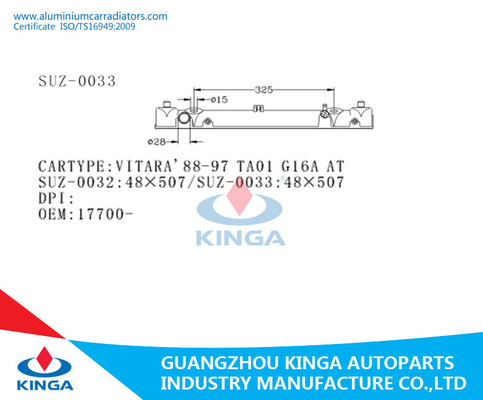 Carro armato di plastica di Raidtaor del veicolo dell'OEM 17700 per Vitara 88-97 TA01 G16A A fornitore