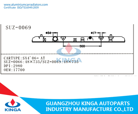L'OEM 17700-80J10 Suzuki SX4'06 al carro armato di plastica dell'estremità del radiatore/carro armato del radiatore parte fornitore
