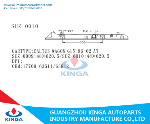 Carro armato di plastica inferiore del radiatore misura per 2002 il radiatore del VAGONE G15 di GAKTUS all'OEM 17700-63G11/63G12 fornitore