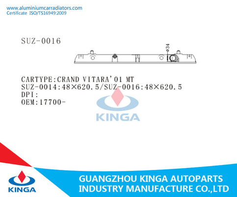 Carro armato di plastica del radiatore dell'automobile per l'OEM 2001 di SUZUKI GRAND VITARA 17700-52D00 fornitore