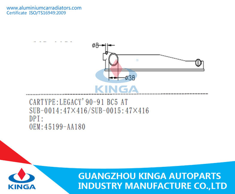 Carro armato di plastica del radiatore per l'OEM 45199-AA180 del materiale PA66 di LEGACY'90-91 BC5 fornitore