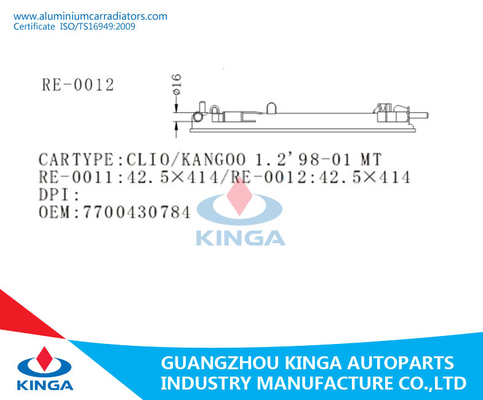 CLIO/KANGOO 1,2' carro armato laterale del carro armato del radiatore 98-01 del radiatore di plastica dell'OEM 7700430784 fornitore