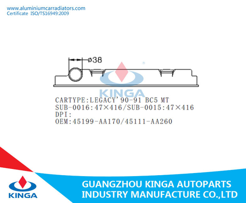 Il serbatoio di acqua degli accessori dell'automobile per il carro armato di plastica del radiatore di LEGACY'90-91 BC5 parte fornitore