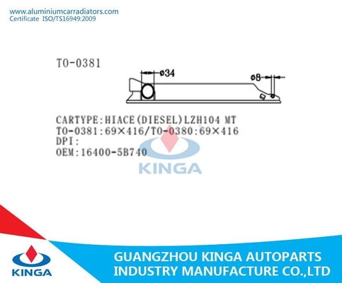 L'OEM di plastica 16400-5B740 della riparazione del carro armato del radiatore della TA) LZH104 DIESEL di HIACE (ha lasciato il carro armato fornitore