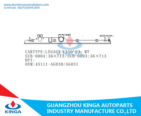 Carro armato dell'estremità del radiatore della sostituzione per il carro armato del fondo dell'EREDITÀ EJ25'03-MT J-22002A di SUBARU fornitore