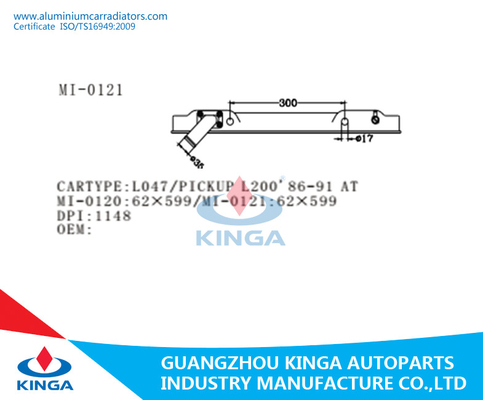 L047/PICKUP L200'86-91 al carro armato di plastica 62×599mm del FONDO dell'OEM del carro armato del radiatore fornitore