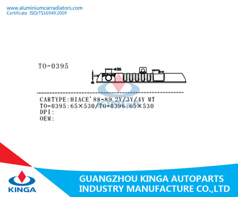 Carro armato di plastica del radiatore delle parti automobilistiche di Toyota Hiace “88-89 2Y/3Y/4Y Mt per la sostituzione fornitore