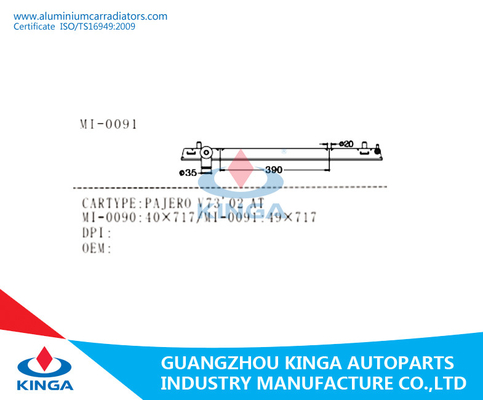 Sostituzione di plastica del carro armato del radiatore del fondo automobilistico delle parti PAJEOR V73'02 fornitore