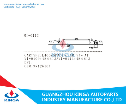 Mitsubishi astuto 2007 soleggiato al carro armato di plastica del radiatore automatico/carro armato del radiatore parte fornitore