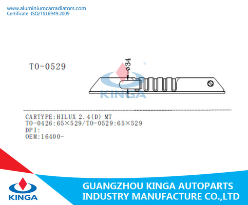 Carro armato di plastica del fondo del carro armato dell'estremità del radiatore per Toyota Hilux 2,4 (D) radiatore di Mt fornitore