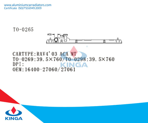 Per la sostituzione 16400-7A480 del carro armato della cima del radiatore di riparazione dell'acqua di RAV4'98-99 SXA15G TOYOTA fornitore