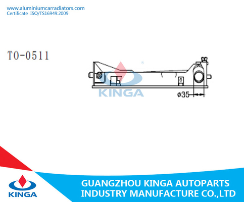 Carro armato di plastica del radiatore a 15,75 pollici del motore 1.89* per AVENSSIS 2.0I 16V Toyota 16400-0H120 fornitore